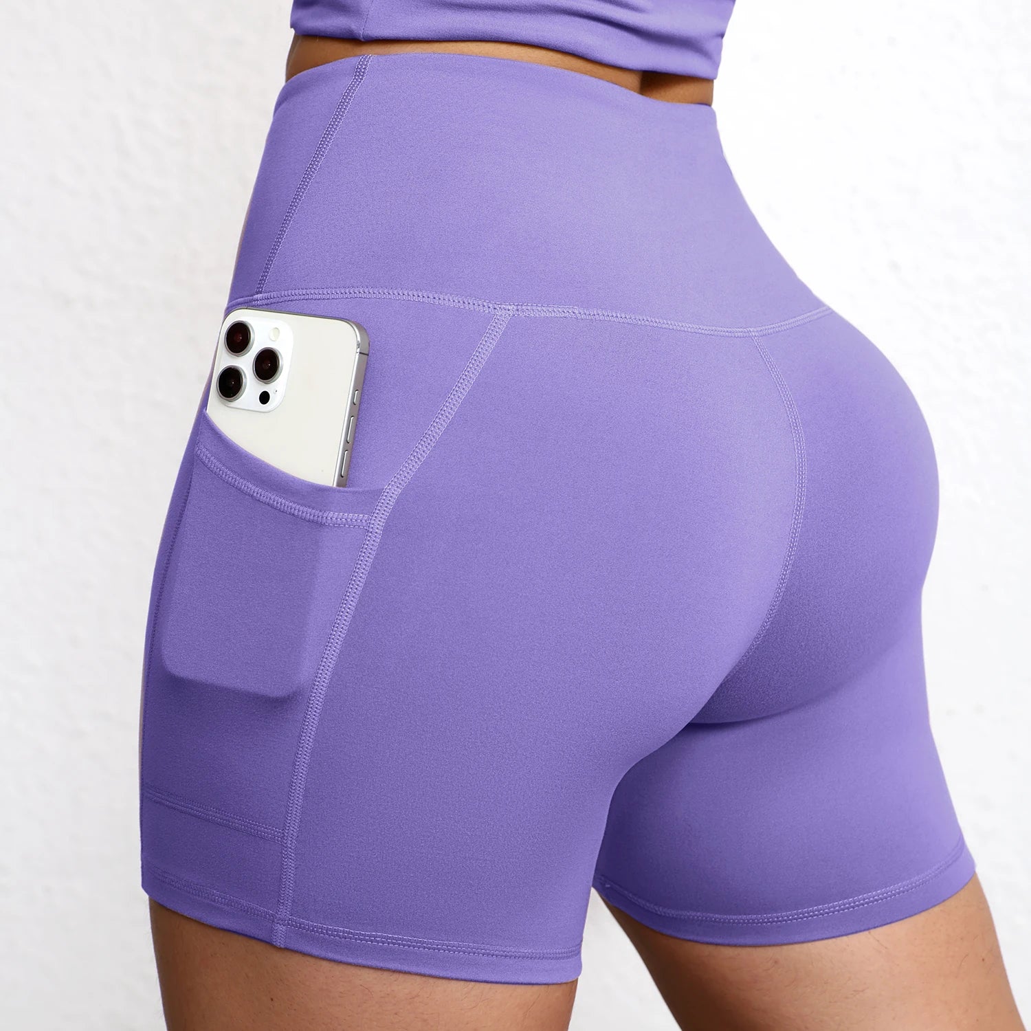 Women High Waist Pocket Yoga Sport Biker Shorts Leggings For Fitness Lift Hips Running Workout Yoga Pant